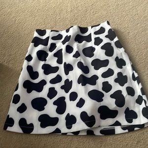 Cow print skirt